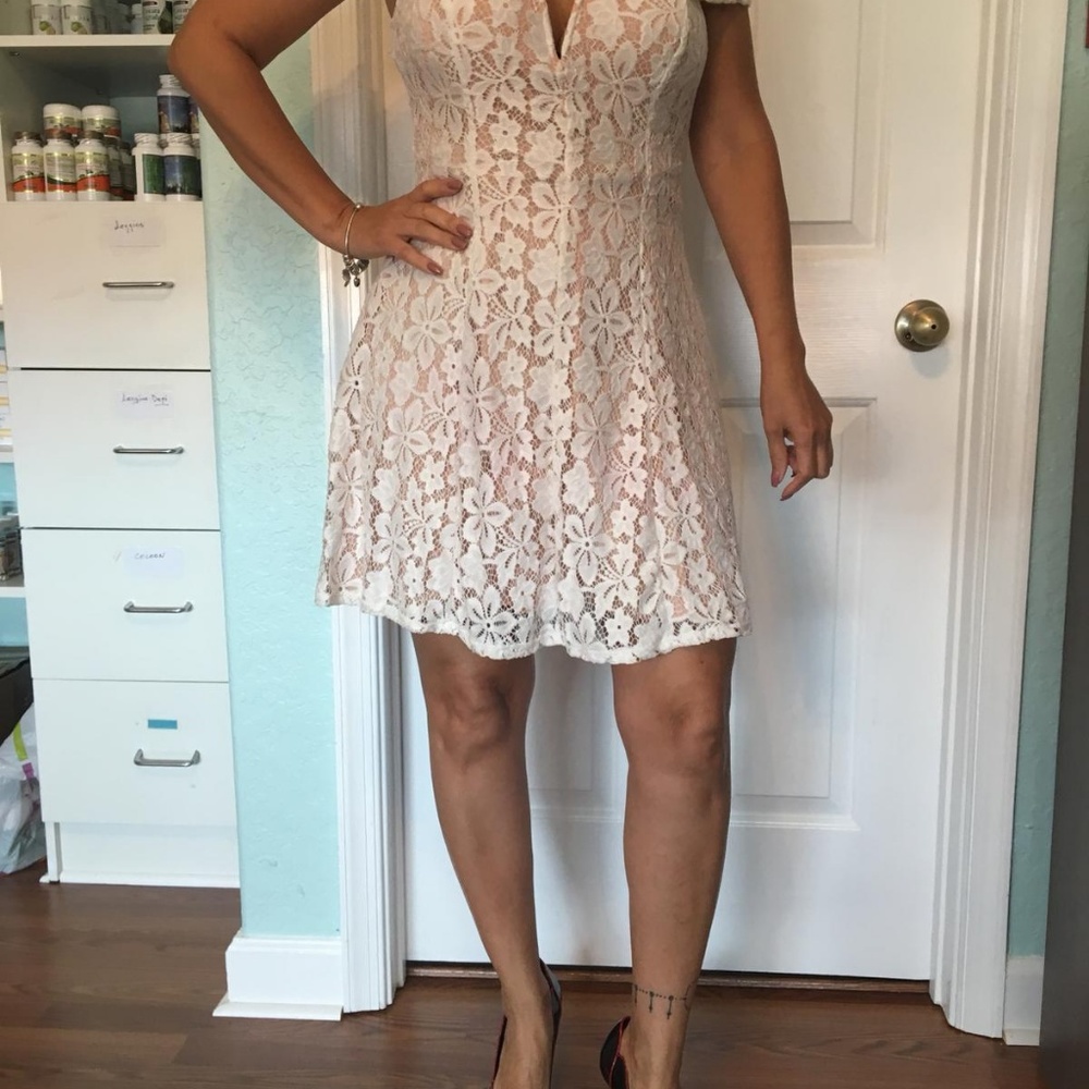 Rose Triangles Dress Woman - Picture 4 of 8